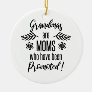 Befordrad till mormor julgransprydnad keramik