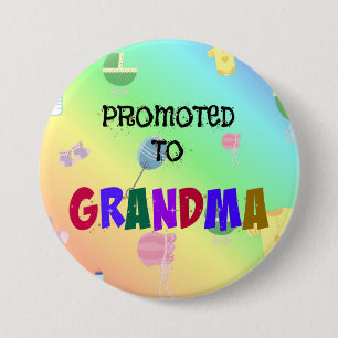 Befordrad till mormor knapp