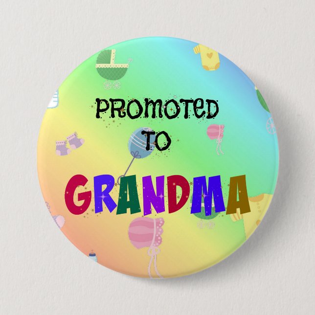 Befordrad till mormor knapp (Framsida)