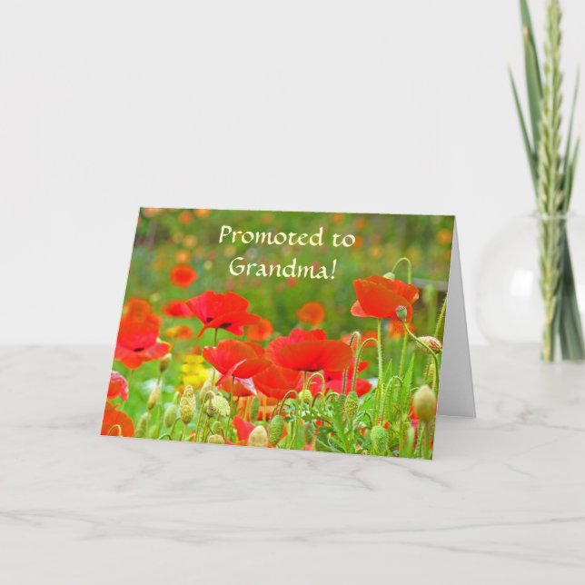 Befordrad till mormor! Kort anpassa Bebis Foto (Framsida)