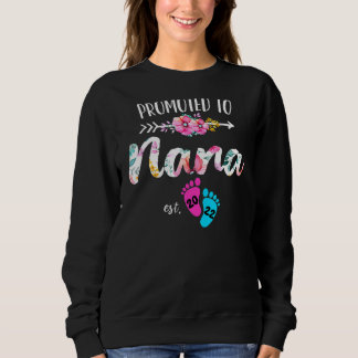 Befordrad till Nana 2022 Blommigt New Grandma Mamm T Shirt