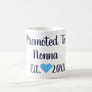 Befordrad till nonna marinen och ljusblå Mugg