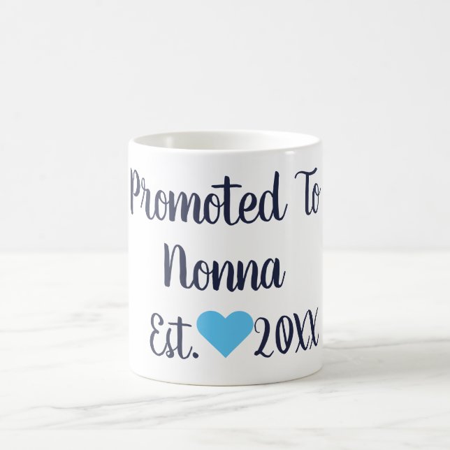 Befordrad till nonna marinen och ljusblå Mugg (Center)