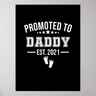 Befordrad till pappa 2021 första gången Far Poster