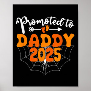 Befordrad till pappa 2025 Halloween Gravid Announc Poster
