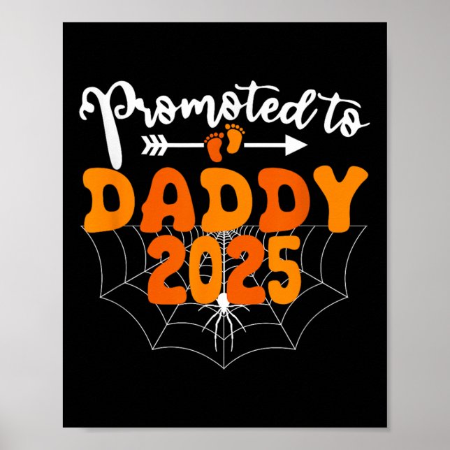 Befordrad till pappa 2025 Halloween Gravid Announc Poster (Framsidan)