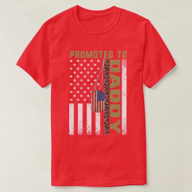 Befordrad till pappa American Flagga Camo TShirt F T Shirt (Design framsida)