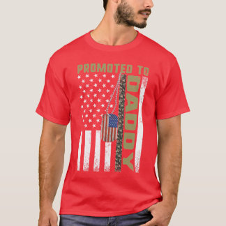Befordrad till pappa American Flagga Camo TShirt F T Shirt