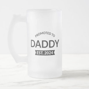Befordrad till pappa Est. 2024 II Frostat Ölglas