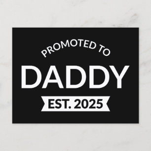 Befordrad till pappa Est. 2025 II Vykort