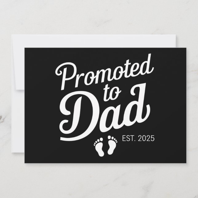 Befordrad till Pappa EST 2025 snart till Pappa Meddelande (Framsida)