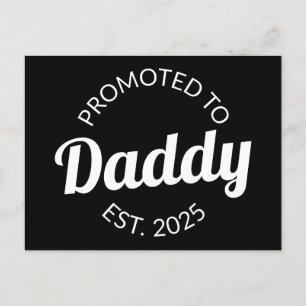 Befordrad till pappa Est. 2025 Vykort