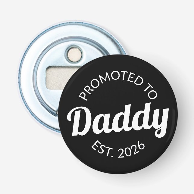 Befordrad till pappa Est. 2026 Flasköppnare (Framsidan)