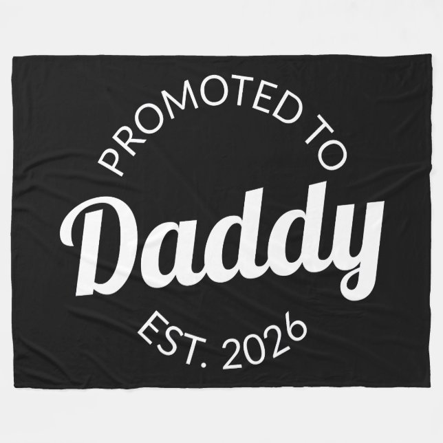 Befordrad till pappa Est. 2026 Fleecefilt (Framsidan (Horisontell))