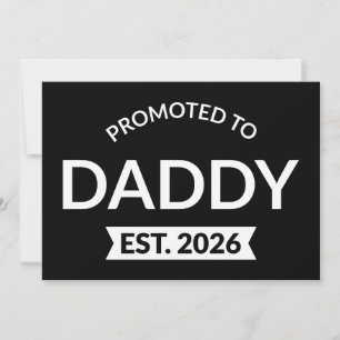 Befordrad till pappa Est. 2026 II Inbjudningar