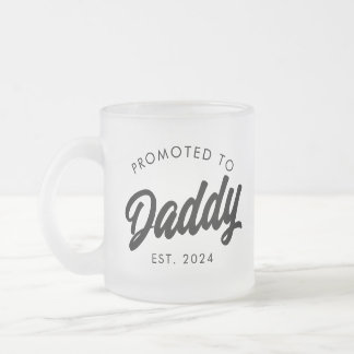 Befordrad till pappa New Pappa Gift Fars dag Frostad Glasmugg