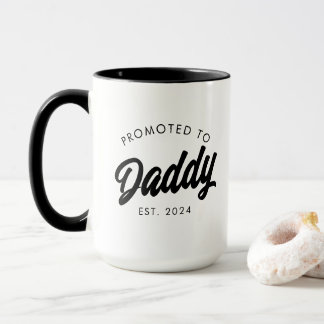 Befordrad till pappa New Pappa Gift Fars dag Mugg