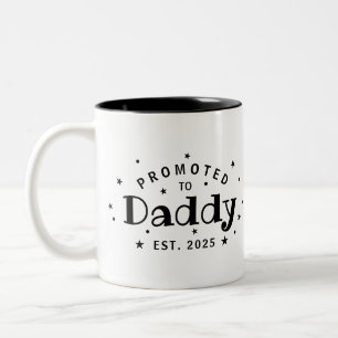 Befordrad till pappa Personlig Far Gift Två-Tonad Mugg