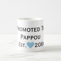 Befordrad till Pappou Black & Blue Mugg