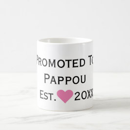 Befordrad till Pappou Black & Rosa Mugg