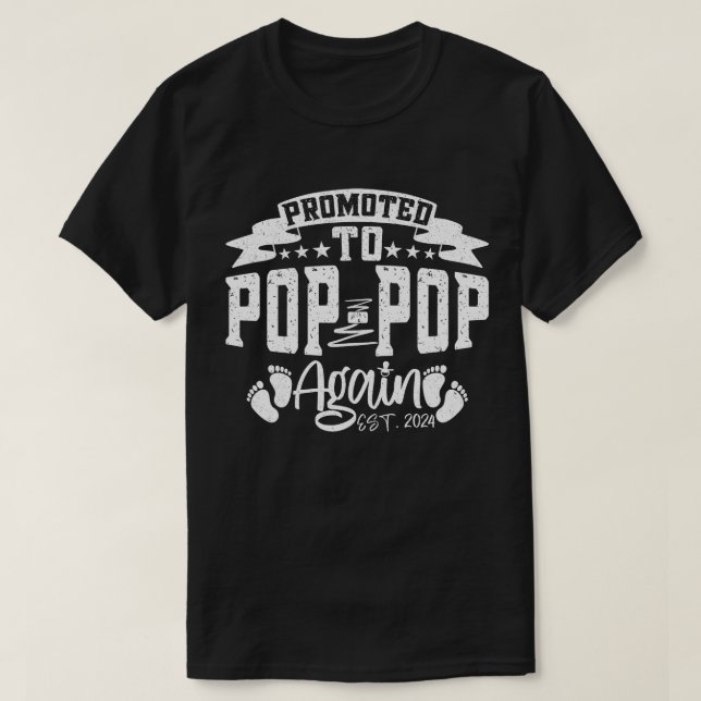 Befordrad till pop-post igen Est 2024 Lustigt farf T Shirt (Design framsida)