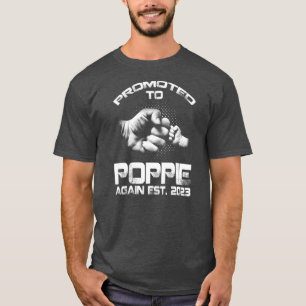 Befordrad till Poppie igen Est 2023 Funny Far T Shirt