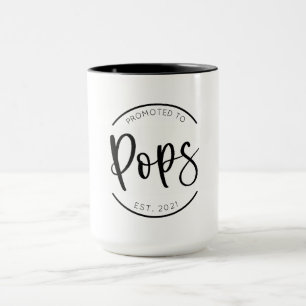 Befordrad till Pops New Grandparent Mugg