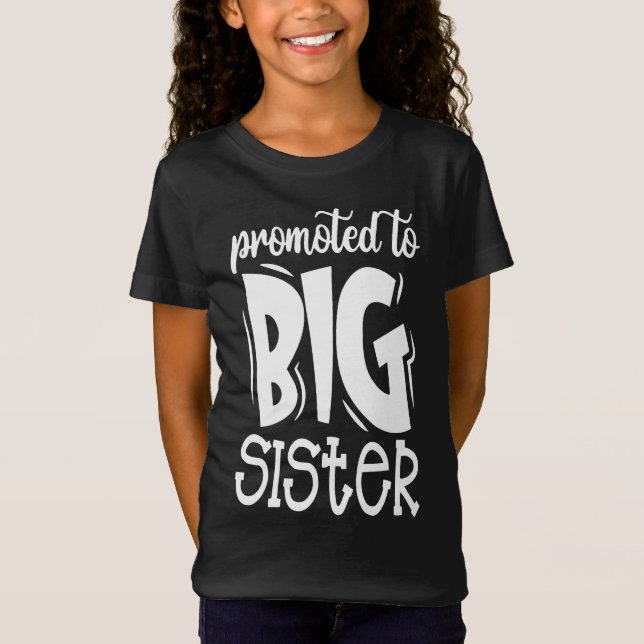 Befordrad till stor syster/ cute-syster t shirt (Framsida)