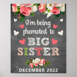 Befordrad till Stora syster Gravid-meddelande Poster
