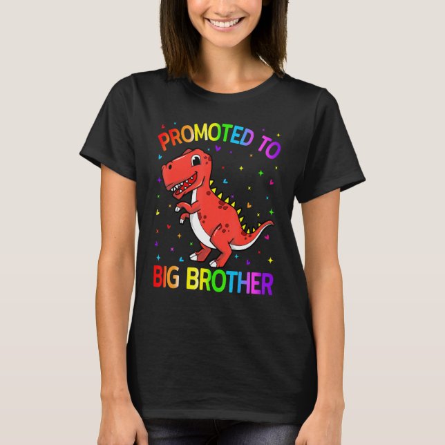 Befordrad till storebror Dinosaur Big Brother fina T Shirt (Framsida)