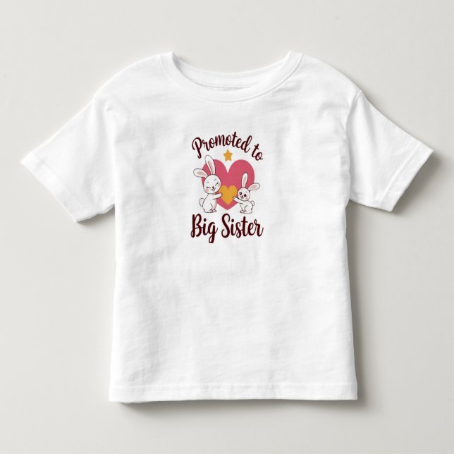 befordrad till storesyster t shirt (Framsida)
