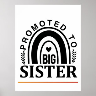 Befordrad till storsyster, storebror shirt, 2026 poster