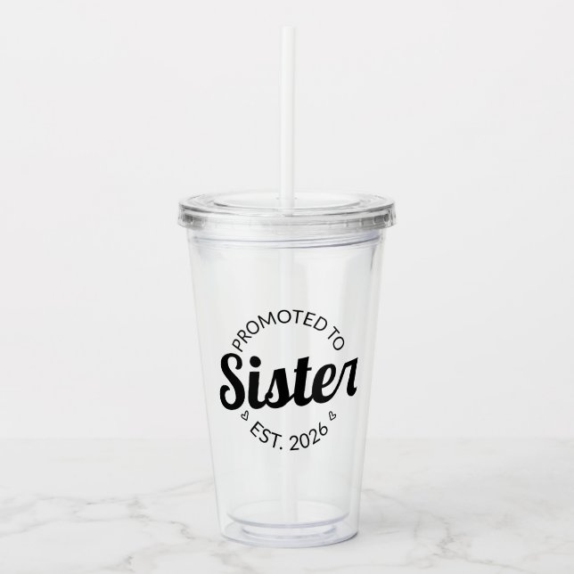 Befordrad till Syster Est. 2026 Take Away Mugg (Framsida)