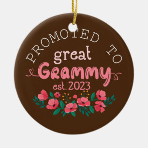 Befordrad till Underbar Grammy Est 2023-gåvor Julgransprydnad Keramik