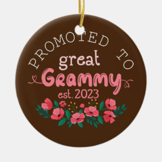 Befordrad till Underbar Grammy Est 2023-gåvor Julgransprydnad Keramik