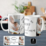 Befordrad till Underbar Grandma 2 Photo Collage Kaffemugg<br><div class="desc">Befordrad till Underbar Grandma mugg personlig med 2 foton och etablerat år. Gör en unik gåva till mors dag,  mor- och farföräldrars helgdagar och mormor-födelsedag.</div>