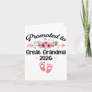 Befordrad till Underbar Grandma Est 2026-Blommigt_ Kort