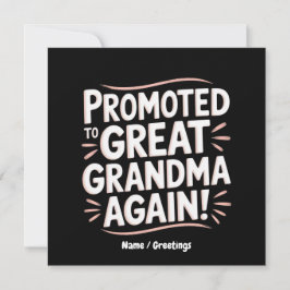 Befordrad till Underbar Grandma Roligt Gravid Gift Inbjudningar