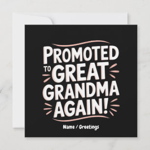 Befordrad till Underbar Grandma Roligt Gravid Gift Inbjudningar