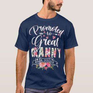 Befordrad till Underbar Granny Est 2023 Blommigt F T Shirt