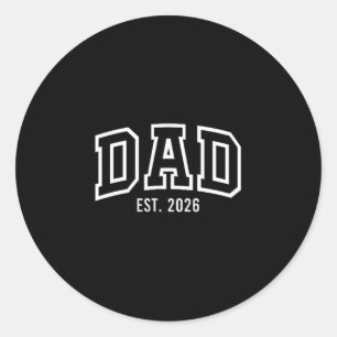 Befordrades till Pappa Est 2026 att pappa skulle b Runt Klistermärke