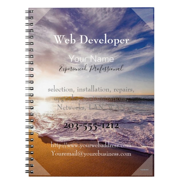 Befordran av bärbar dator som du anpassar - HAMbyW Anteckningsbok (Framsidan)