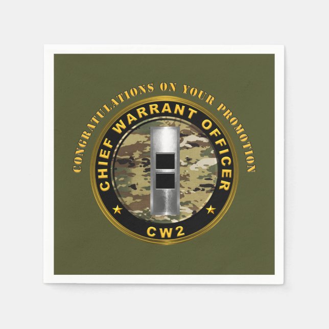 Befordran till Chief Warrant Officer 2 (CW2)   Pappersservett (Framsidan)