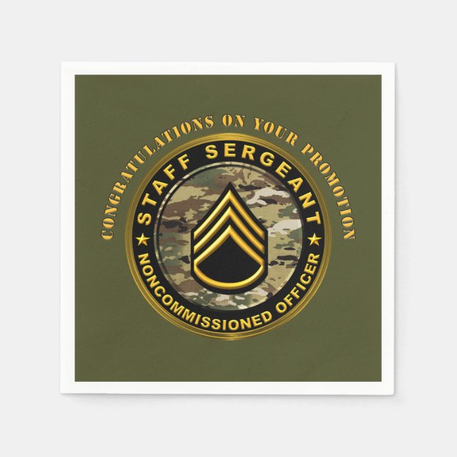 Befordran till Staff Sergeant SSG Pappersservett (Framsidan)