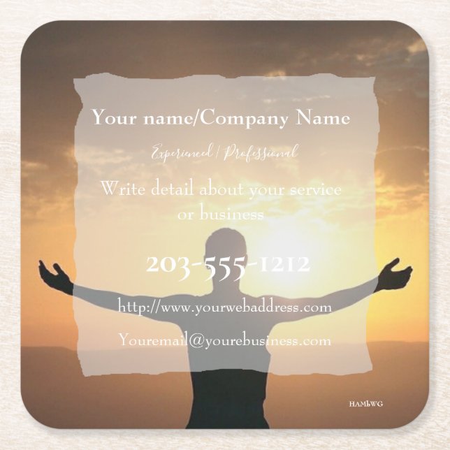 Befordran Underlägg dig anpassa - HAMbyWG Papper Kvadrat (Framsidan)