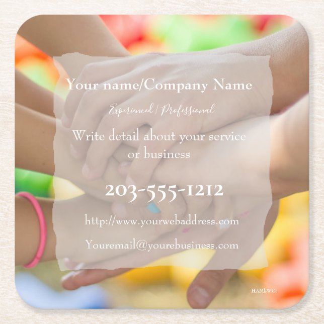 Befordran Underlägg dig anpassa - HAMbyWG Papper Kvadrat (Framsidan)