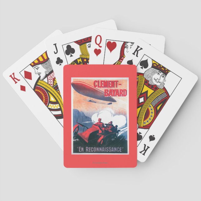 Befordrings- affisch för Adjudant Vincenot WWI Kortlek (Baksidan)