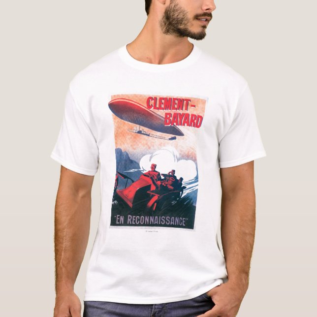 Befordrings- affisch för Adjudant Vincenot WWI Tee Shirt (Framsida)