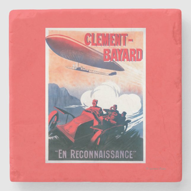 Befordrings- affisch för Adjudant Vincenot WWI Underlägg Sten (Framsidan)