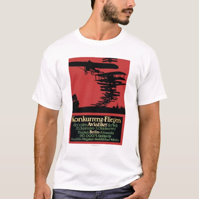 Befordrings- affisch för Konkurrenz-Fliegen Tee Shirt (Framsida)